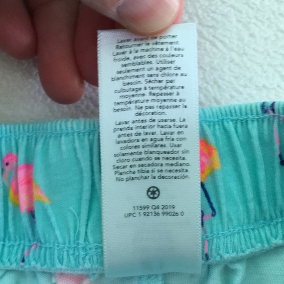 🦩Blue and Pink Flamingo Shorts with Pink Pom-pom Trim by OshKosh B'Gosh 🦩 - Picture 7 of 11